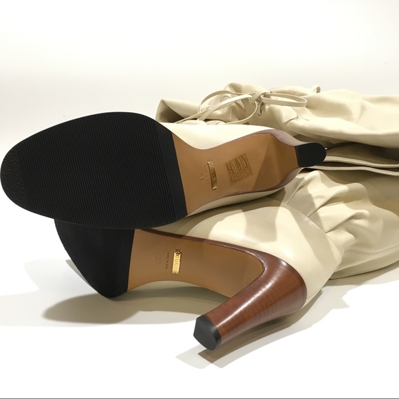 Gucci Lisa Over the Knee Leather Boots -Vintage White -US 7 -NIB - Picture 8 of 13
